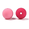 Rubberized Style Imitated Silicone Acrylic Beads MACR-T048-01B-15-2