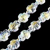 Electroplate Transparent Glass Beads Strands EGLA-N055-04A-11-1
