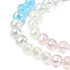 Electroplate Glass Beads Strands EGLA-D300-06-6mm-25-4