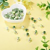 70Pcs 5 Colors Glass Pearl Pendants PALLOY-TAC0320-5