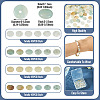 180Pcs 4 Styles Natural White African Opal & Flower Amazonite & Quartz Crystal Beads G-TA0003-14-4