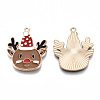 Eco-Friendly Alloy Enamel Pendants X-ENAM-Q437-064-NR-2