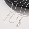 Brass Ball Chain Necklaces KK-P304-03S-1