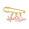 Marine Theme Pendant Alloy Enamel Brooches JEWB-BR00143-02-1