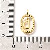 Brass Micro Pave Cubic Zirconia Pendants ZIRC-P123-01G-D02-3