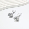 Geometric Brass Hoop Dangle Earrings for Women JR6007-2