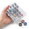 25 Rolls 25 Colors Round Segment Dyed Waxed Polyester Thread String YC-YW0001-02A-7