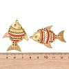 304 Stainless Steel Enamel Big Pendants STAS-Z193-09G-03-3