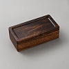 Portable Mini Walnut Wood Jewelry Ring Storage Boxes with Magnetic Lid AJEW-WH0816-504-1