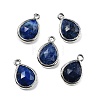 Natural Dyed Lapis Lazuli Faceted Pendants G-U019-05P-07-1