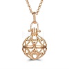 Hollow Alloy Cage Pendant Necklaces SW2952-3-1