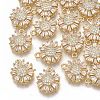 Brass Micro Pave Cubic Zirconia Pendants X-KK-S354-091-NF-1