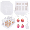 12 Sets Rectangle Foldable Kraft Paper Cake Box CON-WA0001-32-1
