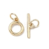 Brass Toggle Clasps KK-G557-02G-01-1