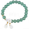 1Pc Natural Green Aventurine & Glass Pearl & Freshwater Shell Beads Charm Bracelets BJEW-BM0001-04-1