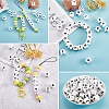 20Pcs White Cube Letter Silicone Beads 12x12x12mm Square Dice Alphabet Beads with 2mm Hole Spacer Loose Letter Beads for Bracelet Necklace Jewelry Making JX432Y-7