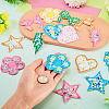 8 Bags 4 Colors  Polyester Embroider Self-adhesion Thread Iron on/Sew On Patches PATC-TA0001-51-7