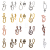 Tibetan Style Hook and Eye Clasps TIBE-PH0005-13-WH-1