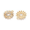 Alloy Rhinestone Pendants FIND-N008-22KCG-2