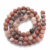 Round Natural Maible and Sesame Jasper/Kiwi Jasper Beads Strands G-S170-6mm-2