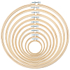 9Pcs 9 Styles Bamboo Embroidery Hoops DIY-GO0003-09-1
