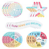 Olycraft 2 Sets Rainbow Color PEVA Anxiety Relief Calm Stickers Strips DIY-OC0011-13-1