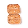 Transparent Spray Painted Glass Beads X-GLAA-I050-08E-2