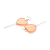 Transparent Heart-shape Lollipop Dangle Earrings for Women EJEW-Z015-05B-2