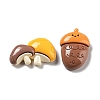 Autumn Theme Opaque Resin Cabochons RESI-G084-16-2