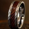 304 Stainless Steel & Wood Finger Rings for Men WG79787-08-1