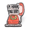 Telephone with Word I'm Having Your Baby Enamel Pins JEWB-D015-01E-1