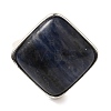 Natural Sodalite Adjustable Rings RJEW-H240-01S-15-3