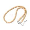 Ployester Core-Wrapped Round Cord Necklace Making KK-CBACFA2-03P-22-1