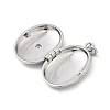 Brass Micro Pave Clear Cubic Zirconia Locket Pendants KK-L262-03P-2