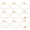 10Pcs 1MM Brass Box Chain Slider Bracelet Making MAK-BBC0001-35-1