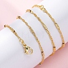 Brass Singapore Chains Necklaces for Women NJEW-D302-04G-3