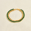 Elegant Brass Micro Pave Cubic Zirconia Tennis Bracelets DE3220-1-1