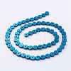 Vacuum Plating Electroplate Non-magnetic Synthetic Hematite Beads Strands G-F534-H07-2