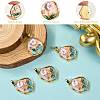 5Pcs Brass Enamel Pendants KK-SZ0002-58A-3