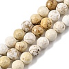 Natural Magnesite Beads Strands G-P598-E-8mm-03-2