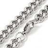 Non-Tarnish 201 Stainless Steel Cuban Link Chain Necklaces for Women and Men NJEW-F322-11P-01-1