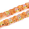 Baking Paint Electroplate Transparent Glass Beads Strands EGLA-N020-05C-1