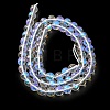 Transparent Electroplate Glass Beads Strands GLAA-T032-T6mm-C14-2