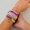 8Pcs 8 Styles Acrylic & CCB Plastic & Polymer Clay Bead Bracelets FS-WG62275-04-2