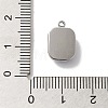 304 Stainless Steel Glass Pendants STAS-L022-062P-07-3