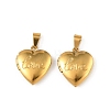 316 Stainless Steel Locket Pendants STAS-K321-22G-1