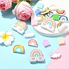 20Pcs 20 Styles Rainbow Food Grade Eco-Friendly Silicone Focal Beads SIL-CJ0001-78-6