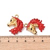 304 Stainless Steel Enamel Pendants STAS-Z193-11G-02-3