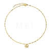 Brass Micro Pave Cubic Zirconia Charms Necklace for Women NJEW-JN04913-4