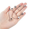 8Pcs 4 Styles Zinc Alloy European Beads FIND-FH0005-68-4